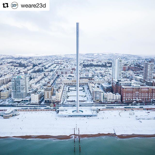 James_Beer's tweet photo. #Repost @weare23d with @get_repost
・・・
Snow on the beach in Brighton is a rare occurrence, so we rushed out with our drone to capture the beautiful seafront with the South Downs in the background. #Brighton #BrightonSnow #BeastFromTheEast #ActuallyBe… https://t.co/au8mKve3VS https://t.co/JGcwP0t3P5