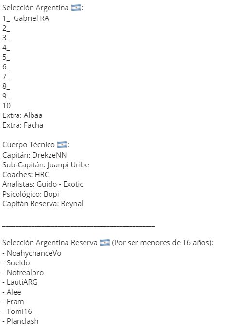 COMPARTIR PARA QUE TODO EL PAÍS SE ENTERE. ⛔️

Clasificatorias para la selección Argentina de Clash Royale: