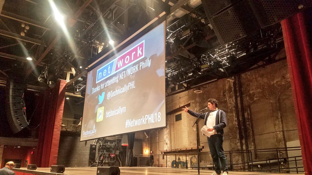 Technical_ly's tweet photo. Editor-in-Chief @zackseward announcing the killer professional development opportunities happening at #networkphl18 right now https://t.co/GeCRudDpax