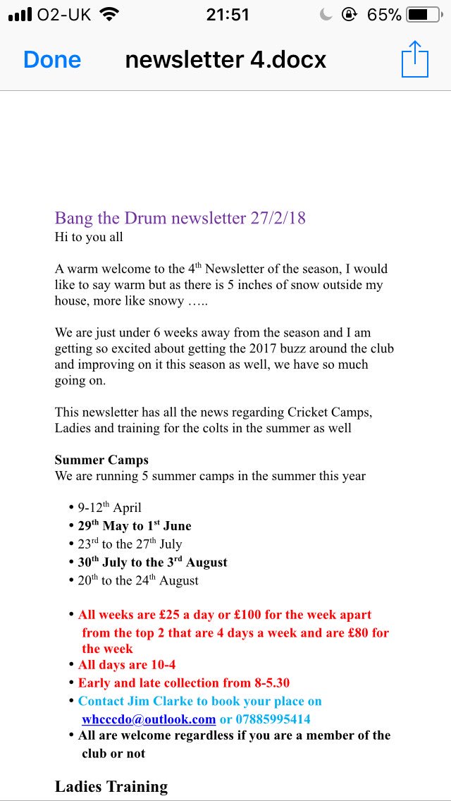 WinchmoreHillCC's tweet photo. Issue 4 of our colts newsletter is out . #summercamps #ladiescricket #schools #summerandwintertraining #membership #wearewhcc2k18 #bangthedrum https://t.co/d5byXM71WF