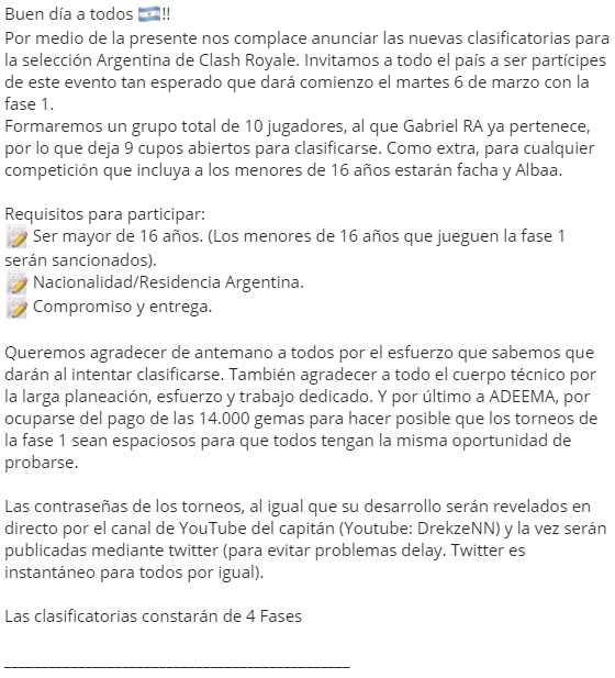 Sel. Argentina CR tweet media
