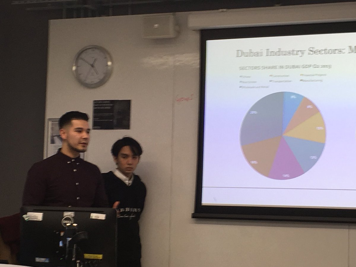 Jimcoleman33's tweet photo. My @UoWDesCit students making presentations on the economic fortunes of #Stockholm and #Dubai #EconomicsofCities @UniWestminster @giulioverdini https://t.co/wm67gOt9JN