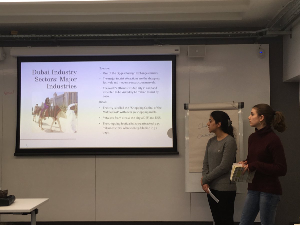 Jimcoleman33's tweet photo. My @UoWDesCit students making presentations on the economic fortunes of #Stockholm and #Dubai #EconomicsofCities @UniWestminster @giulioverdini https://t.co/wm67gOt9JN