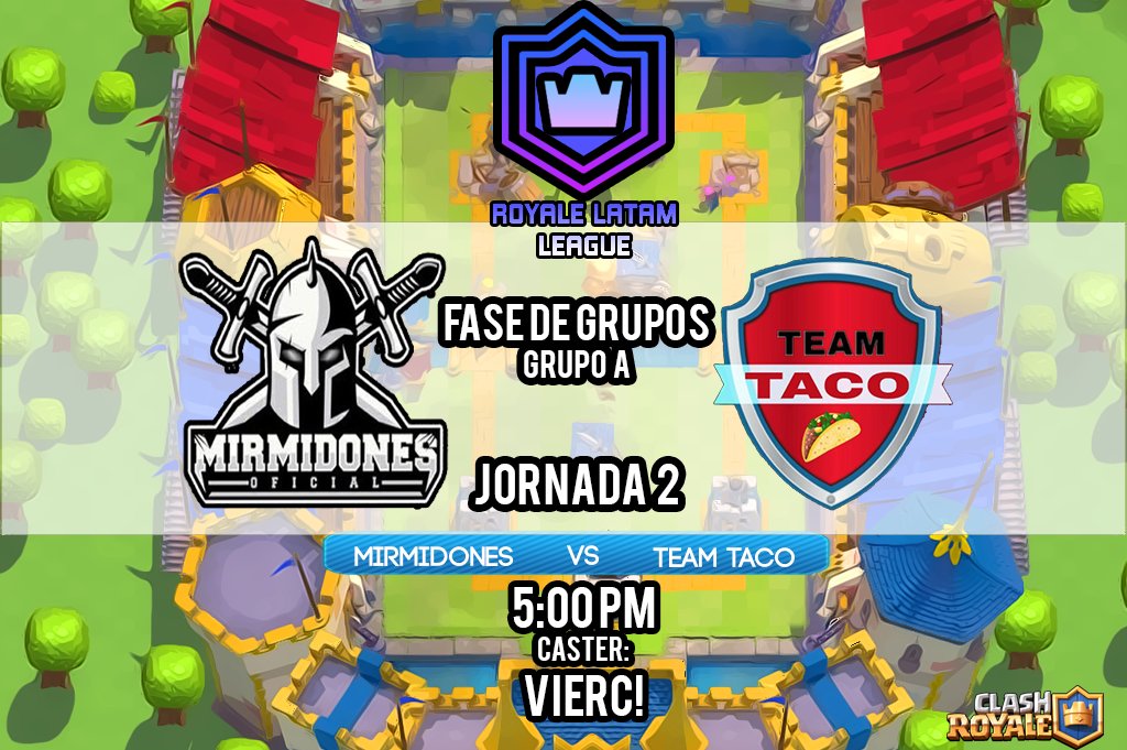 Seguimos con la Jornada 2 de la #RLL
🎮 <a href="/MirmidonesC/">Mirmidones</a> vs <a href="/TeamTaco_CR/">Team Taco</a> 
📺 @gilbert12580 youtube.com/channel/UCpp0Q… …
Suscribanse a su canal para no perder mas partidos de la liga
🕔 5:00 PM (CDMX)