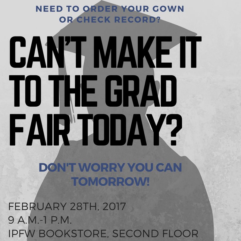 PFWSchoolOfEd's tweet photo. 🗣️Calling all students 🎓graduating 📜May 2018
Don't forget about the Grad Fair!
@IPFW @IPFW4teachers @IPFWnews @EDLD_ipfw #ipfw #ipfwcepp #ipfwgradfair https://t.co/fYHYX7k8go