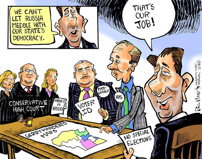 PhilHands's tweet photo. #Republicans are worried about #Russian meddling in #Wisconsin elections https://t.co/1TqFYDDI1t @SpeakerVos @ScottWalker #Fitzwalkerstan https://t.co/fMQKlvNxld