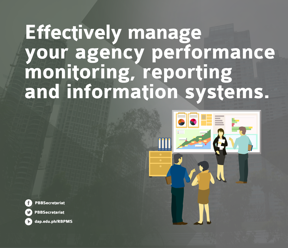 PBBSecretariat's tweet photo. Equip your agency with tools and approaches to effectively manage your agency performance in various levels. Learn principles and notable practices from other agencies in implementing their performance monitoring and reporting. 
#RBPMS #FY2017PBB https://t.co/RQMUyFwsyZ https://t.co/KIdFuDmauy