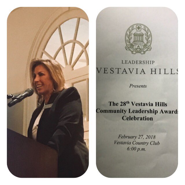 Run_Mercedes's tweet photo. Congratulations to our Race Chairman @trakshaklady for receiving the @VestaviaHillsAL Distinguished Citizen Award tonight #runmercedes https://t.co/Q3YWcM1BO4