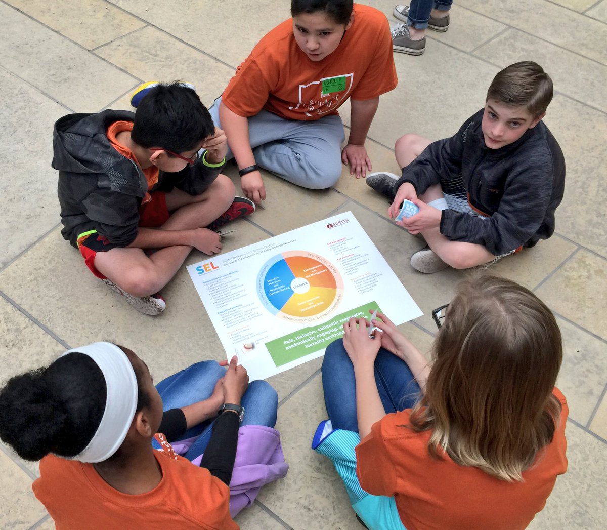 AmyLloydATX's tweet photo. So #AisdProud of our @CunninghamCobra 5thGr leaders at our 3rd annual Student Leadership Symposium at #UTAustin - Start to finish! @KPossible19 @HeyItsMrNguyen @AustinISDSEL https://t.co/5IE50CRau1