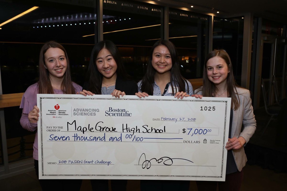 Lina_lee14's tweet photo. It was a successful day representing Maple Grove at the Advancing Sciences STEM Fusion Event at Target Field! Proud to say we won the 2nd place prize of $7,000 for MG’s STEM program! https://t.co/f8bhT6bz4N