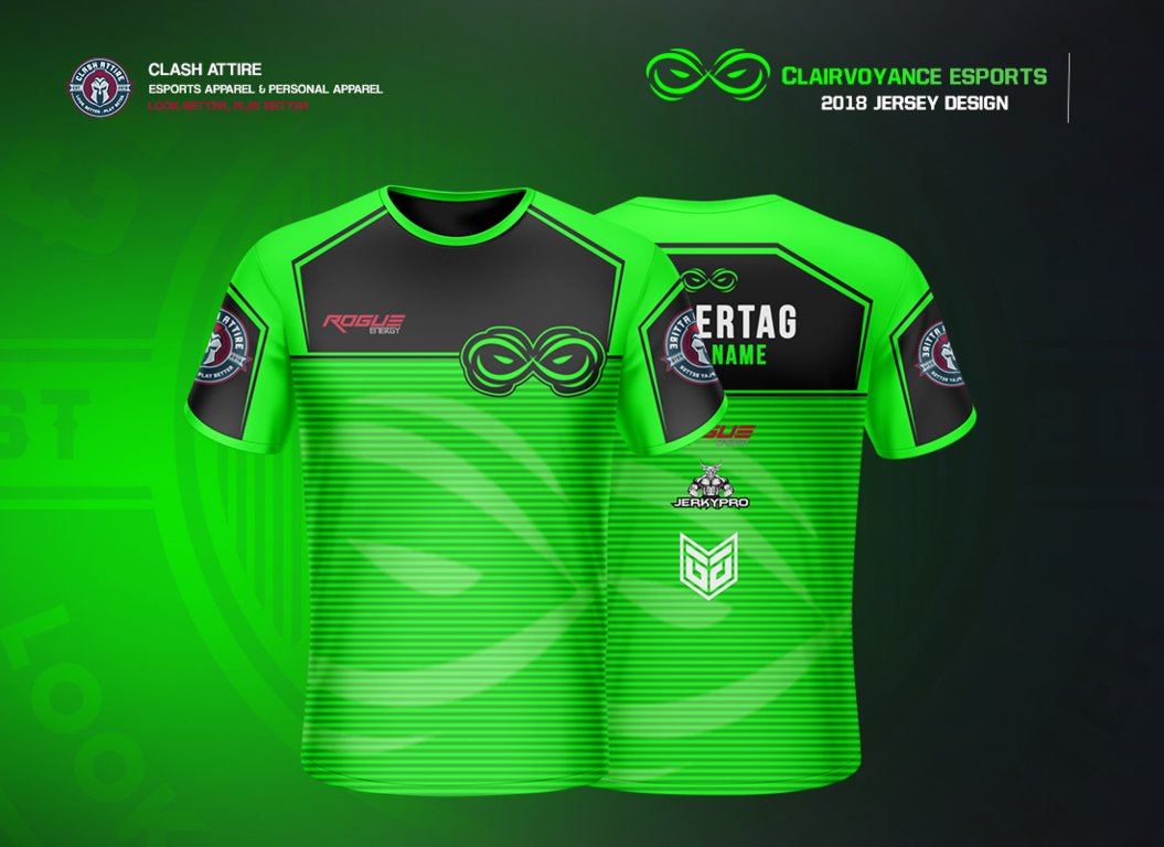 ClairvoyanceGG's tweet photo. Hey guys!
To celebrate 300 followers, we're gonna giveaway 1 custom Clairvoyance Jersey! Here's how to enter:
1. Like + RT this tweet
2. Follow us & @ClashAttire
3. Comment #CLE300 when finished!
The giveaway's finished at 30 retweets!
#StayClairvoyant #CLE300 https://t.co/SxuyhSSY3v