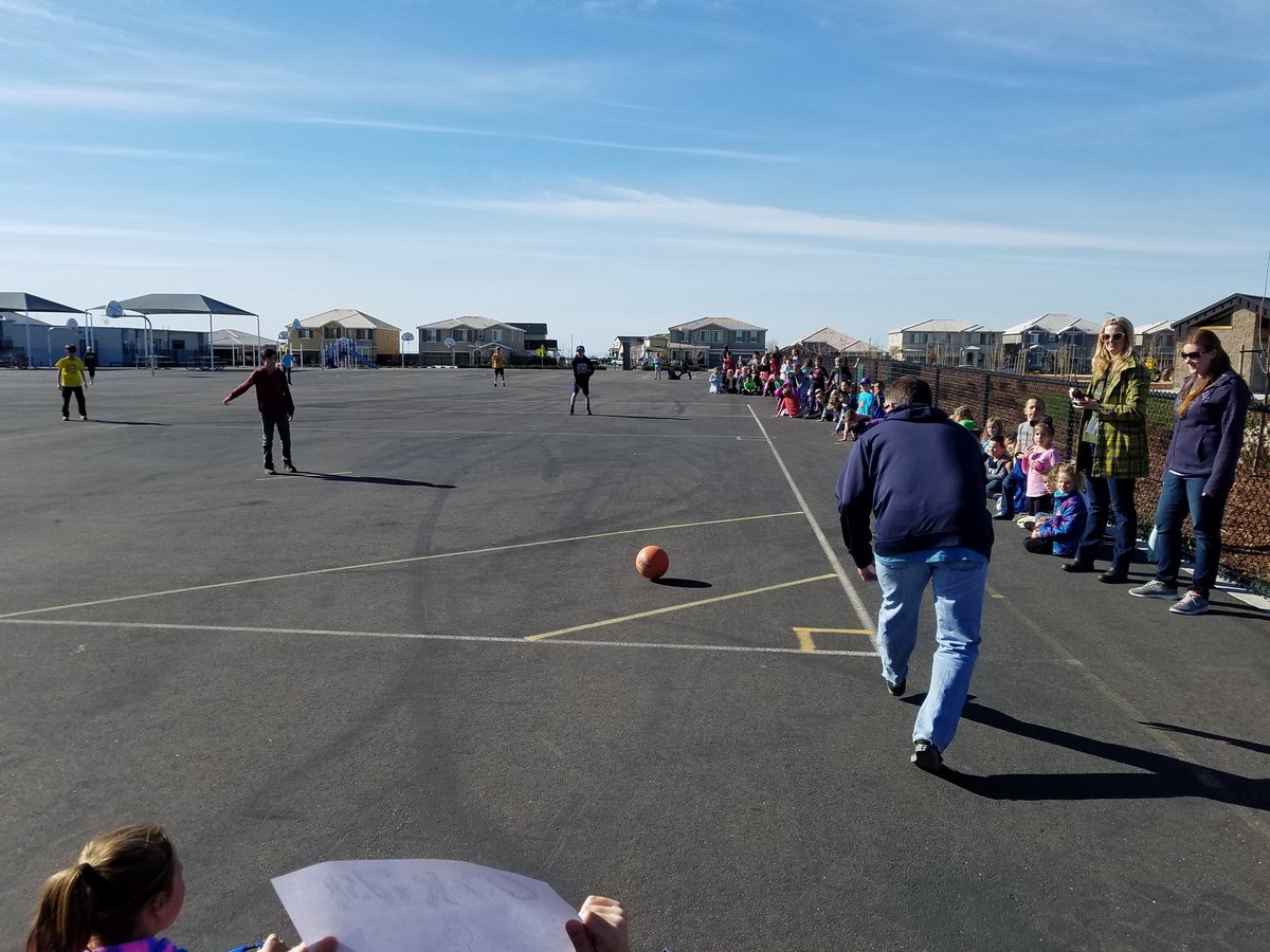 teacherbews's tweet photo. Staff vs kids Kickball today! Staff wins once again, but this team gave us a good run! #KickOutCancer #rcsdchampions @rcsdfiddyment https://t.co/vgaAOLbFTr
