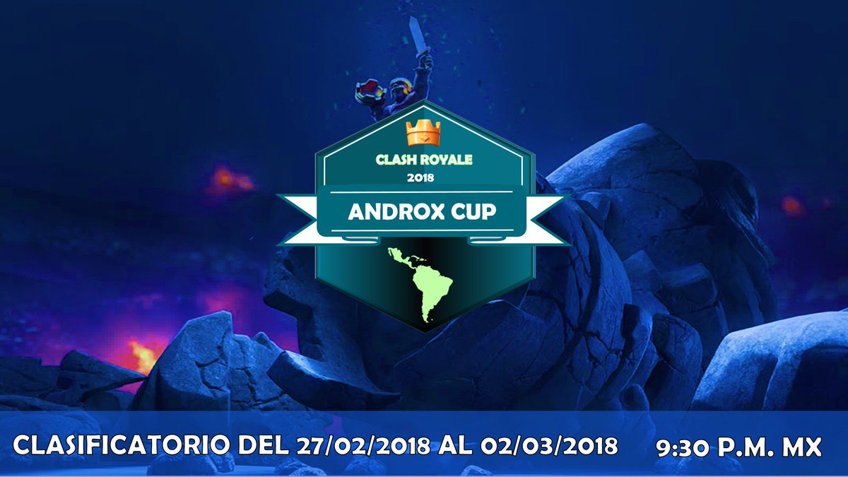 🔰Clasificatorio 1 | Androx Cup #4 | Clash Royale
▶️youtu.be/62yLoB7iVDI  en vivo!
✅Premio al Primer Lugar 10 Dls (200 mnx)
⭕️RT se agradecen.
🕐9:30 p.m. 🇲🇽