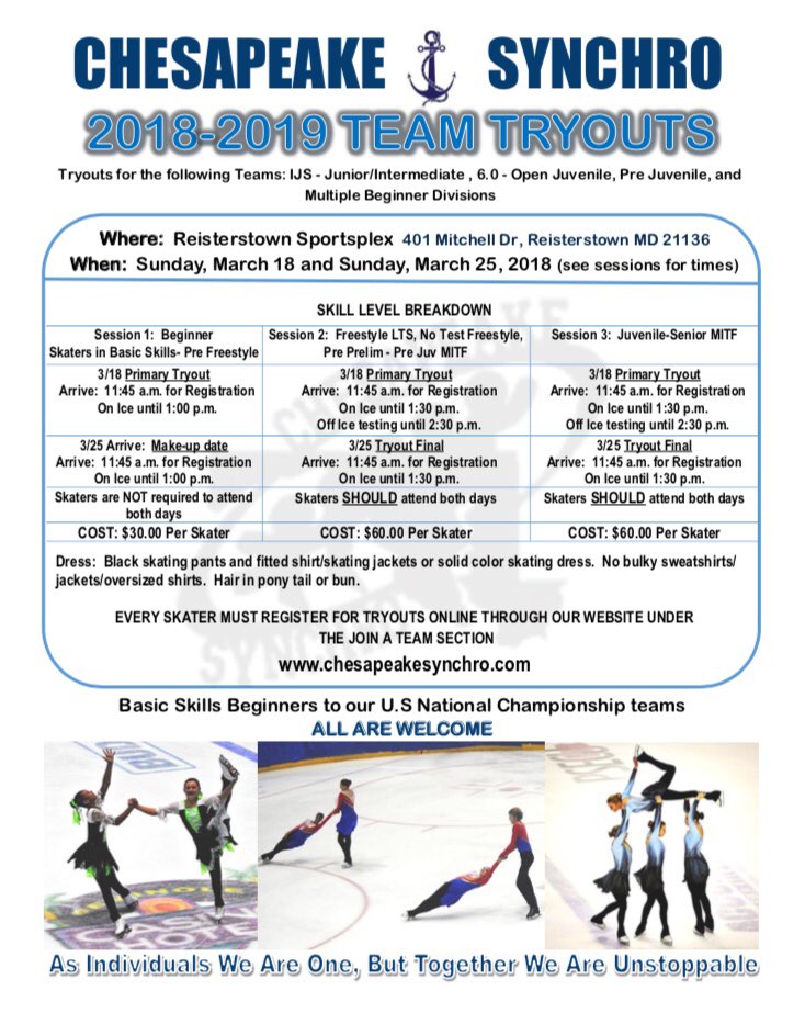 #tryout #synchronizedskating #chesapeakeSynchro