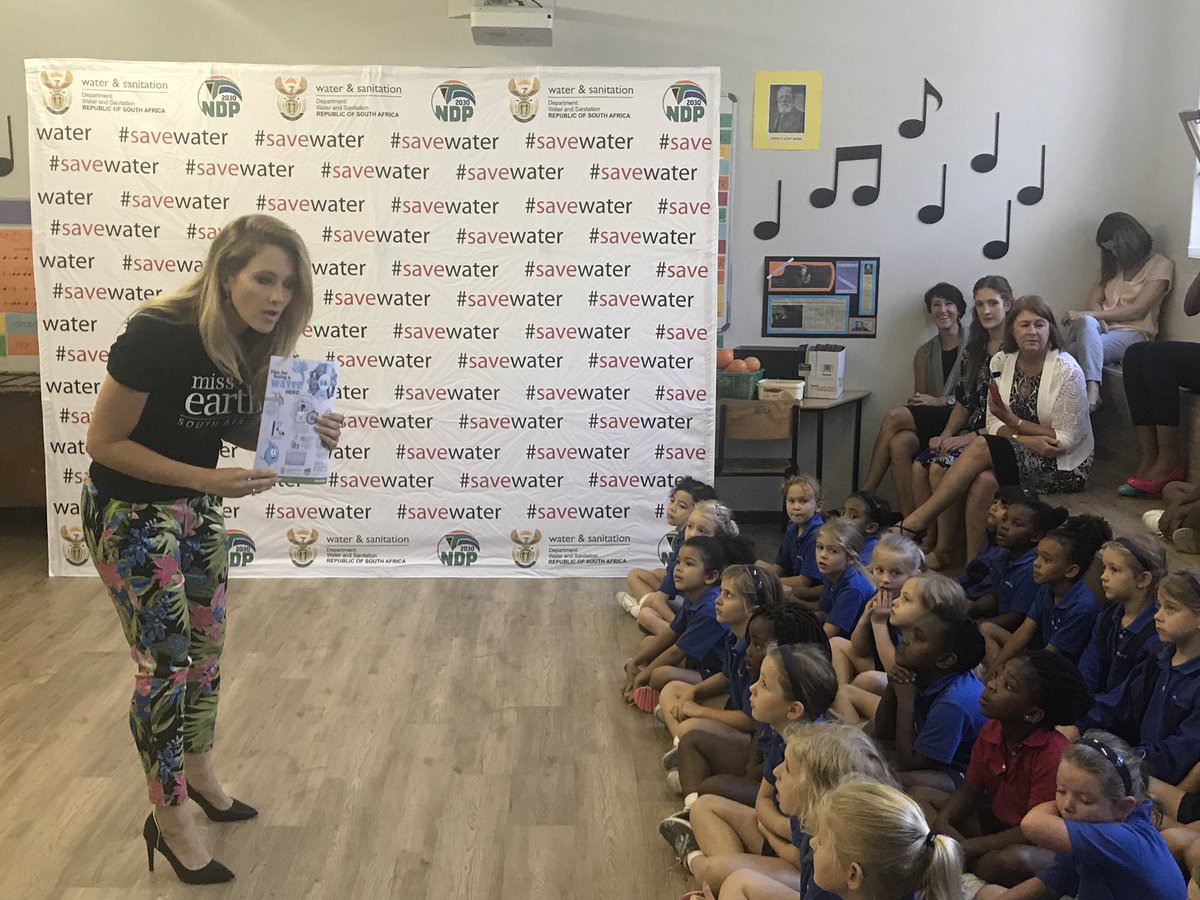 Abramjee's tweet photo. We salute @ChangeAgentSA and her team from @missearth_sa for doing sterling work and spreading the #SaveWater #EveryDropCounts message to schools in and around Cape Town. @DWS_RSA @Derek_Hanekom @Nisha360 @TheCapeArgus @OperationSA1 @yaseentheba @adenthomas #SaveWaterAmbassadors https://t.co/XFuXkpGJNG
