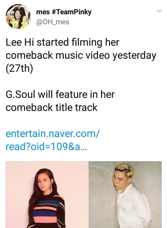 FLYHAYI's tweet photo. It's already March tomorrow. 6 months since Lee Hi supposed to comeback. The comeback she already shot her mv and album photos for. https://t.co/cRXJK7ViLM