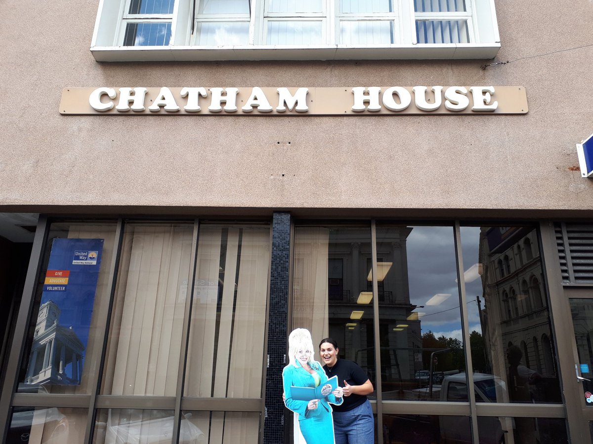 We were excited to have Dolly Parton drop by our new offices today to check on the Ballarat Imagination Library greeted her by Olivia.