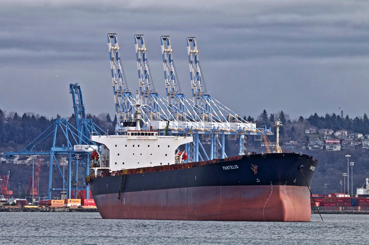 NeonMidori's tweet photo. #NWSACranes at berth. #Tacoma @SeaportNW #SouthHarbor #MegaCranes #Port253 #CommencementBay #SizeMatters https://t.co/3QOBrGRHs4