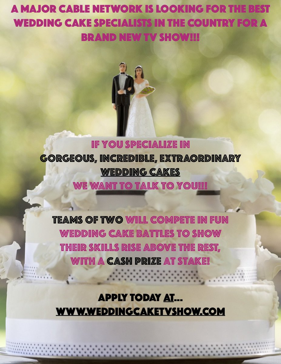 GameShowCasting's tweet photo. #casting #wedding #cake specialist for a brand new TV show. Apply today at https://t.co/TnlKWl2Ovv #baker #bakery https://t.co/UgN7HwTaXf