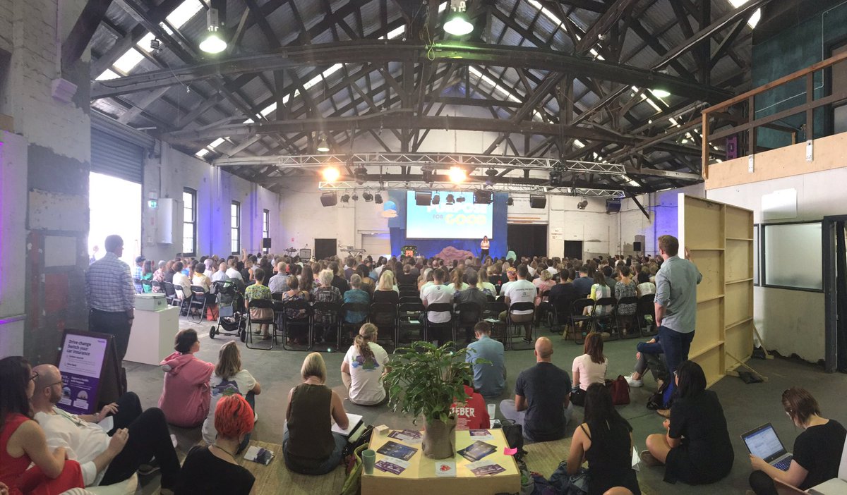 SocialChangeAus's tweet image. The #legendary Sara Rickards kicking butt at #Purpose2018! @RepurposeGood #fuckgiving