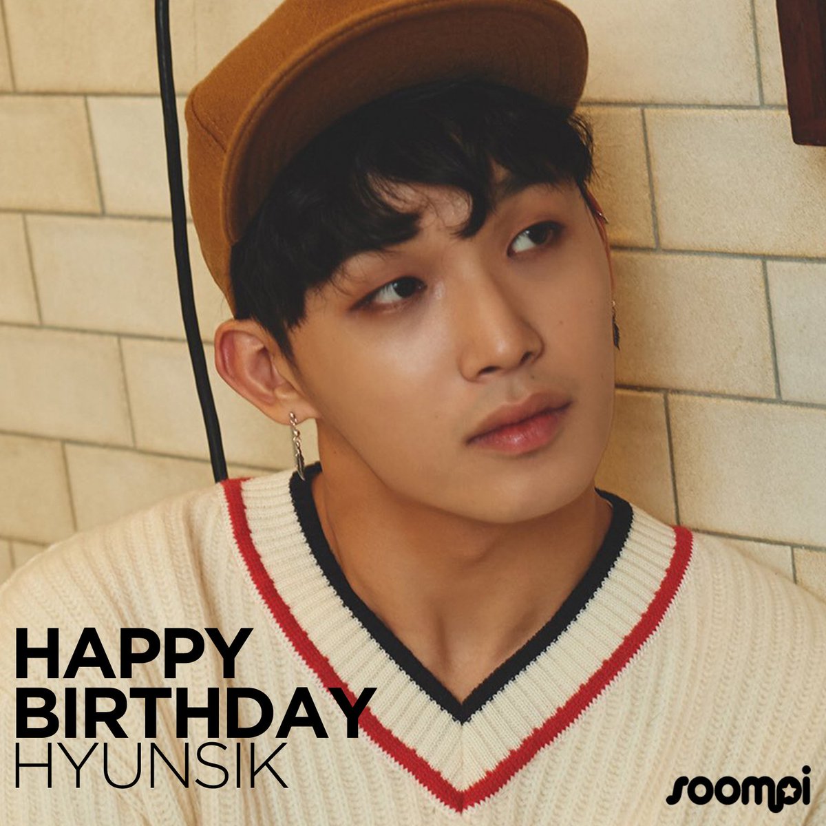 soompi's tweet photo. Happy Birthday to #BTOB's Hyunsik! #HappyHyunsikDay! 🎉 Catch up with him: https://t.co/kfLBQJUEqs https://t.co/1ASF8O1nNe
