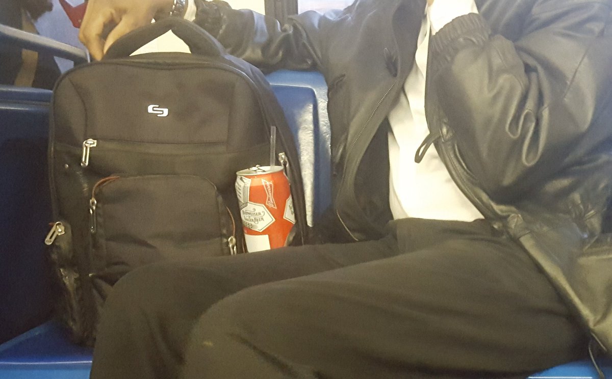 chrisudaily's tweet photo. Dude on the bus this morning was smooth chillin' with his tasty beverage on the sly #vivavia https://t.co/N4luCOWyWh