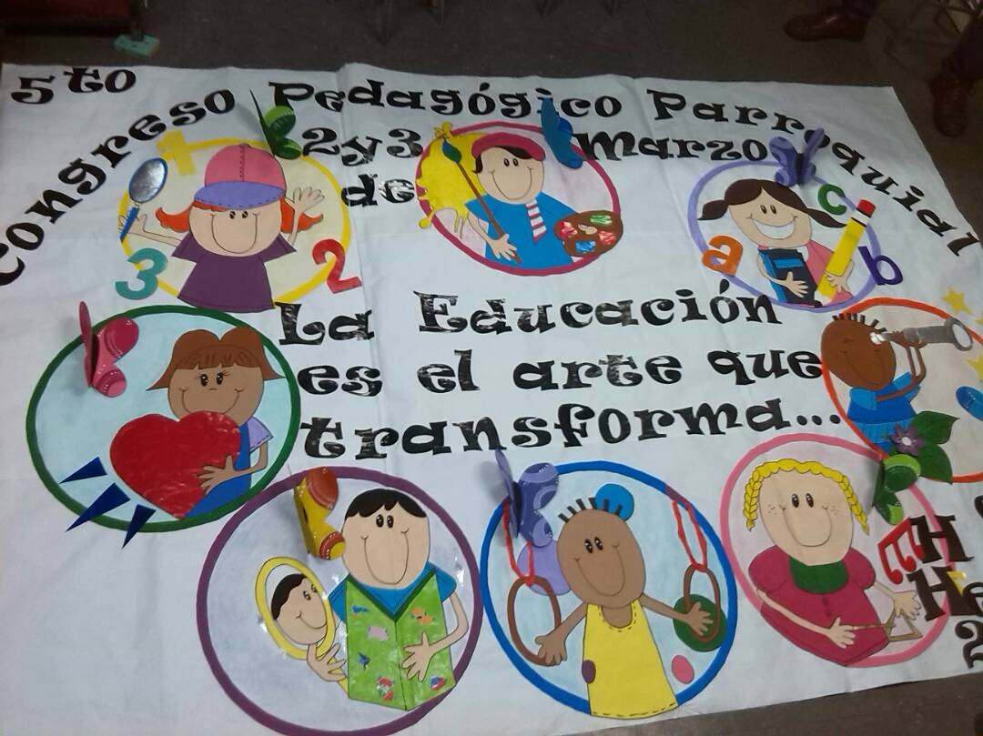 clifantimano's tweet photo. pancarta para el congreso pedagógico parroquial 2 y 3 de marzo parroquia antimano https://t.co/Vaglk8vP2z
