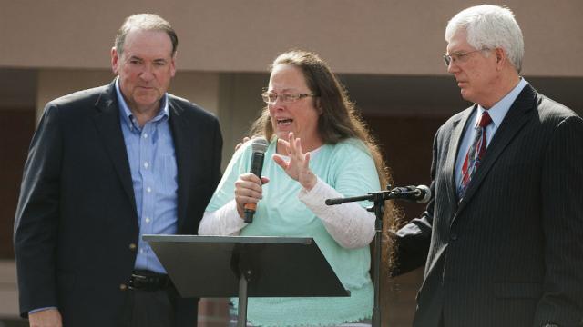 thehill's tweet photo. Kentucky clerk Kim Davis writing book on "dramatic encounters with furious, fist-pounding, homosexual men" https://t.co/Jk1m5SdcST https://t.co/wTDWSZu0g6