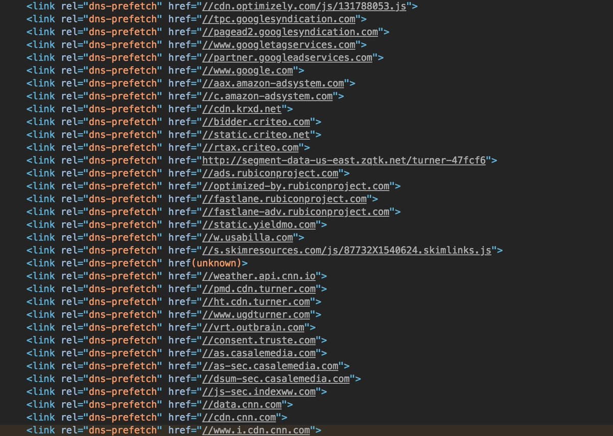 HenriHelvetica's tweet image. Is there a responsible limit to how much one should be resolving ahead of time w/ dns-prefetch?? cc: @addyosmani @patmeenan #resourceHints