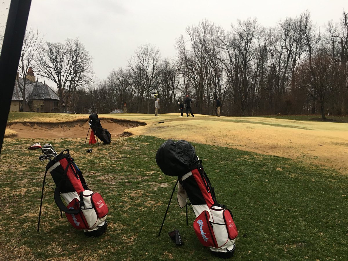 The only way to get better at playing in the cold, wind and rain...do it!! Glendale Falcons Golf practice...learning in the jungle!