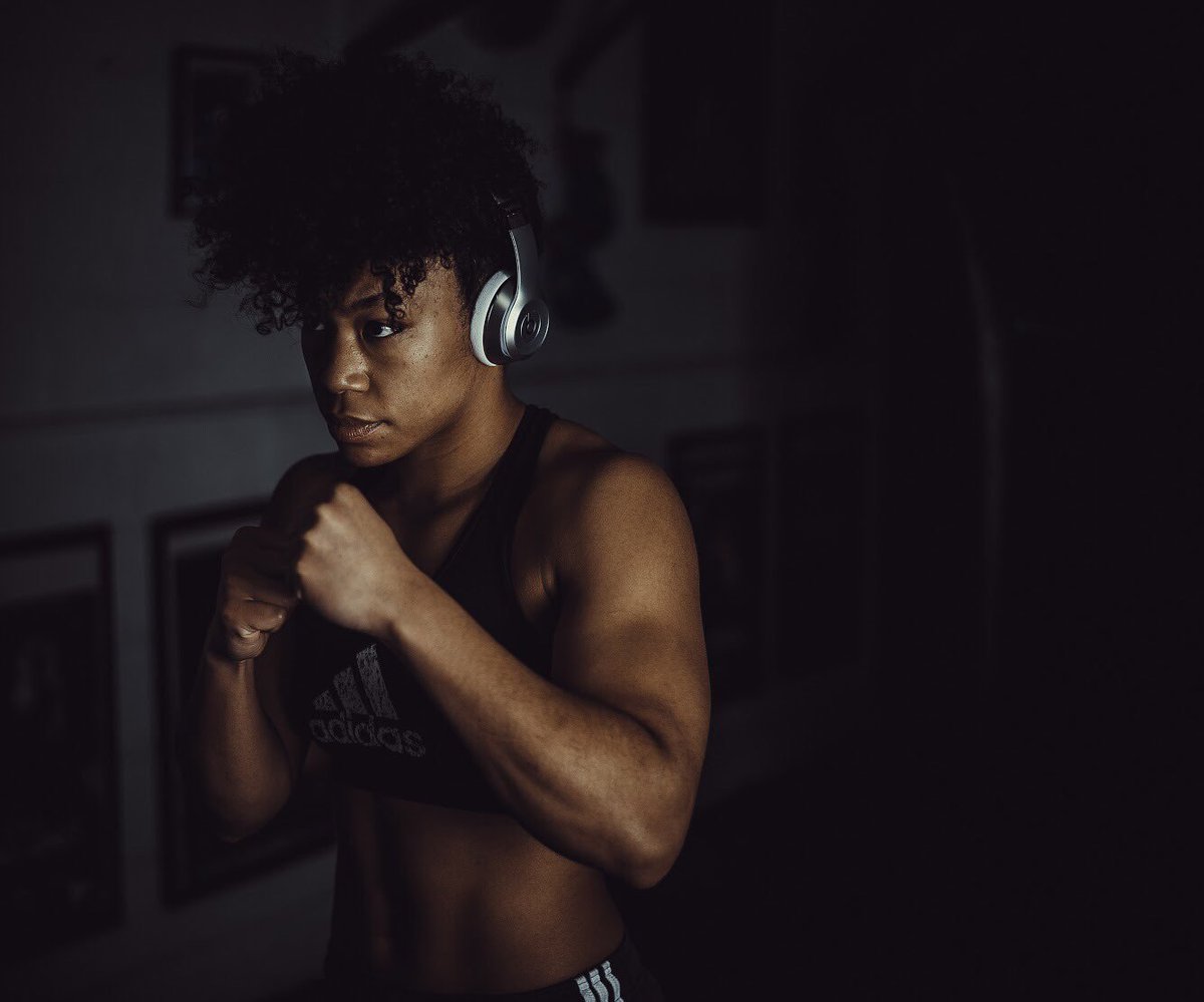 Tuned in, zoned out🎧 #adidasboxing #heretocreate #boxing #createdbyadidas #adidas #adidasboxing #beatsbydre #applemusic #bombgardner