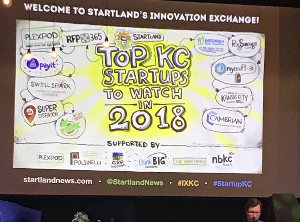 SuzanneMWolff's tweet photo. Congrats to the @StartlandNews 2018 Startups to Watch in KC! https://t.co/RxJdX32VnA