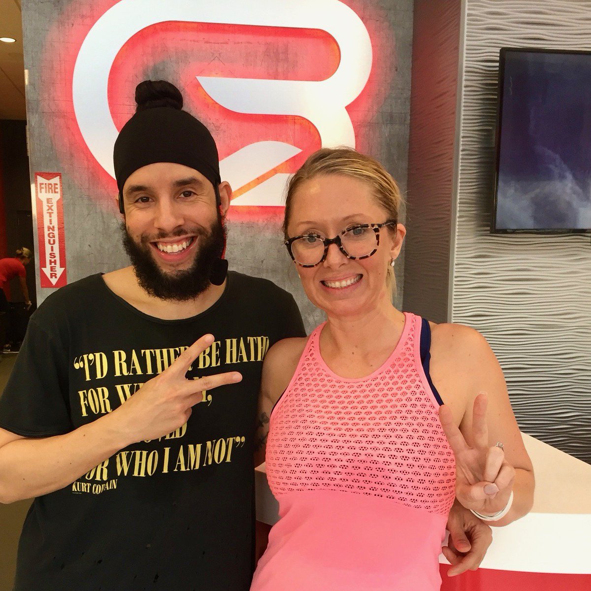 cyclebpm's tweet photo. We love seeing our new riders having fun in the studio! Welcome to the #cyclebarfam ✌
Sign up tonight for a #humpday ride, 6AM Connect with Kevin, 9:30AM Classic with Jamie C, 6PM Wine Down Wednesday with Jamie C, and 7PM Classic with Mel. https://t.co/wRGVmKTQHA