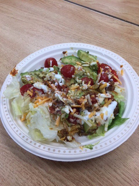 St. Vincent Catholic School of @SCCDSB held their second Club V&amp;F last Friday. They made it a themed Taco Salad Bar. What a fun and delicious way to boost veggies and fruit! #veggiesandfruit #HKCC #ckont