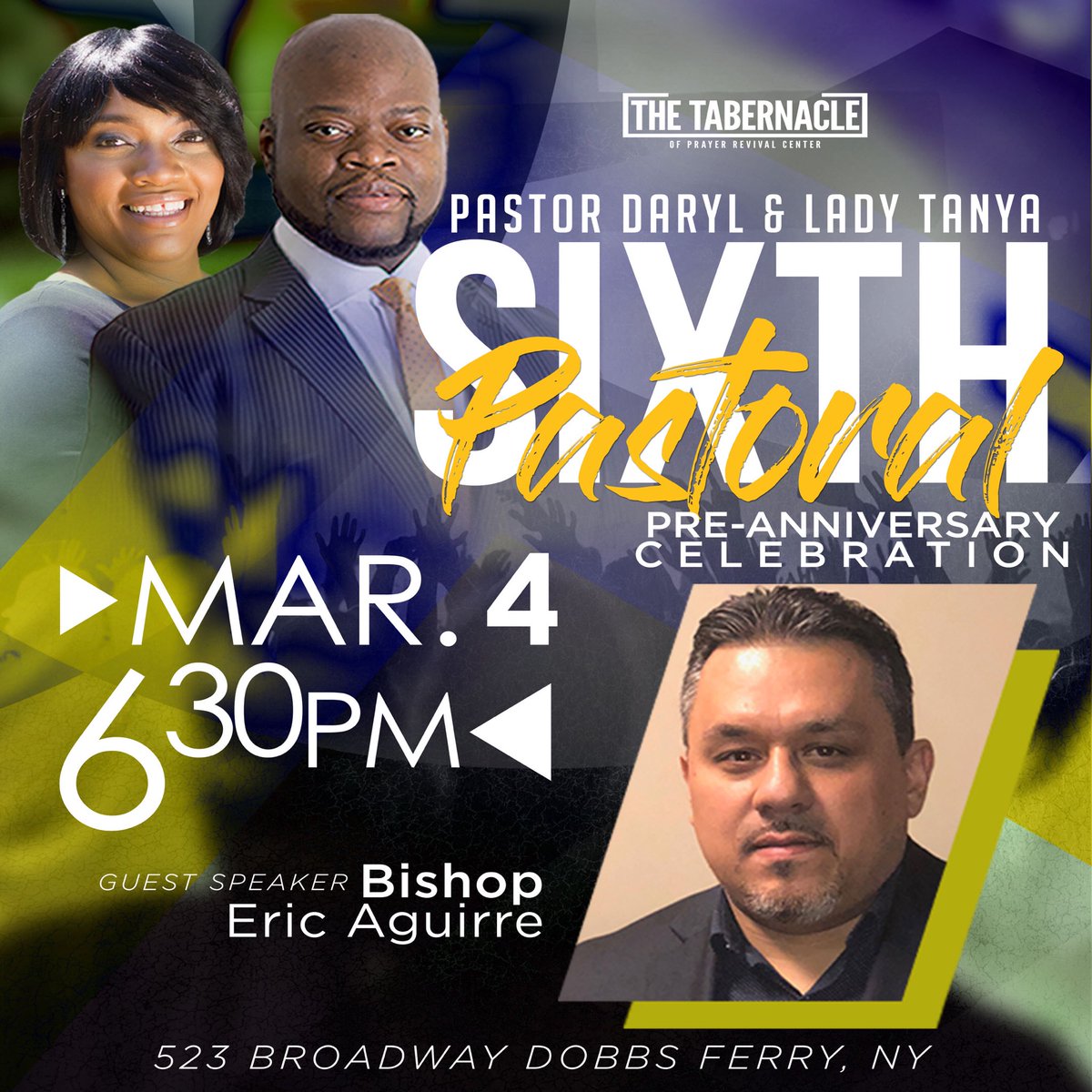 PastorsatLWCC's tweet photo. Excited to be preaching @ The Tabernacle of Prayer Revival Center on March 4th. 
Bishop https://t.co/tsMkMTHtk1