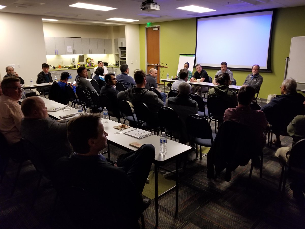 OpenstackSD's tweet image. Big turnout at the San Diego OpenStack Meetup. Thanks again to our sponsors @Flowmon, @Technologent and @packethost  Great panel of speakers from Jack in the Box, Teradata, Sony PlayStation and Technologent, talking about #OpenInfrastructure and @OpenStack.