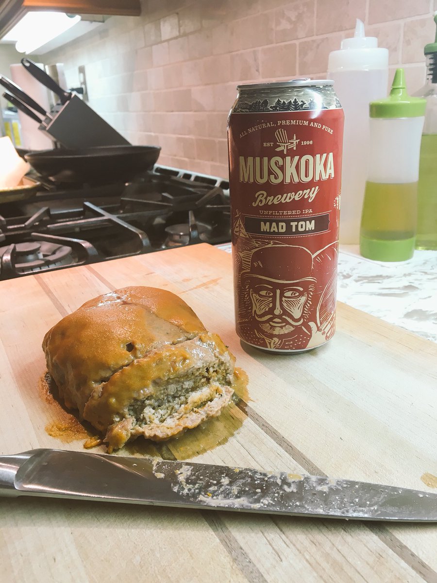 BrandonC_Waller's tweet photo. Presenting my latest creation: Mad Tom Turkey Meatloaf with a Mad Tom Dijon mustard glaze!! 🍻🍺 #CookingWithBeer #ChefBrandon https://t.co/GNY5aA0Oo1