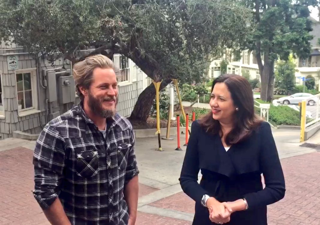 Premier meets with Hollywood’s Travis Fimmel to announce new movie about Battle of Long Tan - to be filmed in Queensland. #qldpol