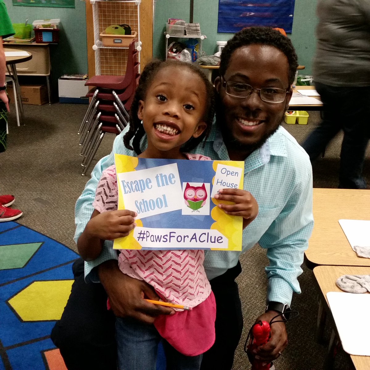 Thank you families for coming to our Escape the School Open House! #PawsForAClue