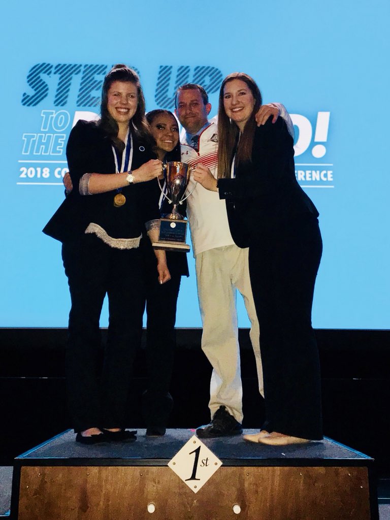 Ballcoachkb's tweet photo. Great day for SH DECA. 21 national qualifiers, seven state champions, and we won the Chapter of Excellence! Go Buffs. @shhsdeca https://t.co/Mp5nscWH32