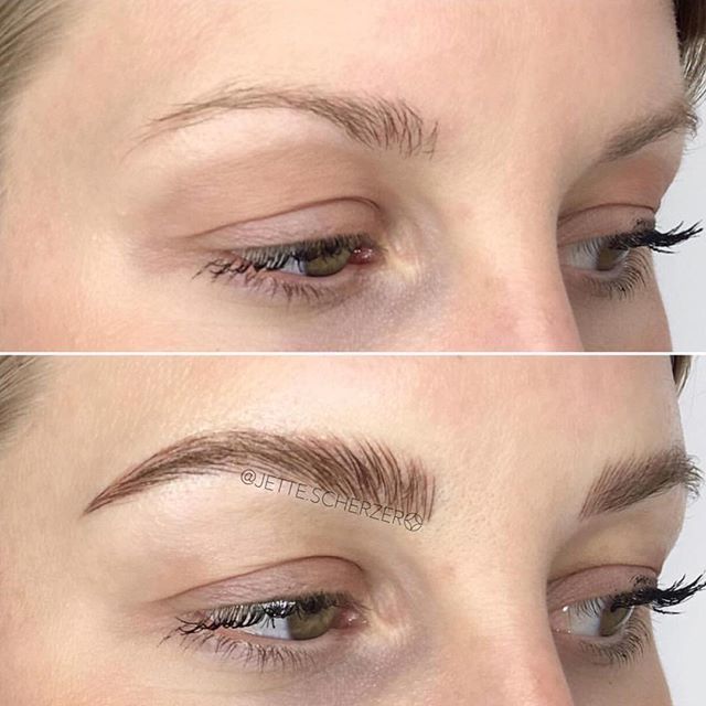 💕Tag your girls that would put down their brow pencils for good for these brows!! We love the arch and that perfect tail by <a href="/jette/">jette</a>.scherzer at #studiosashiko #sashikobeforeandafter