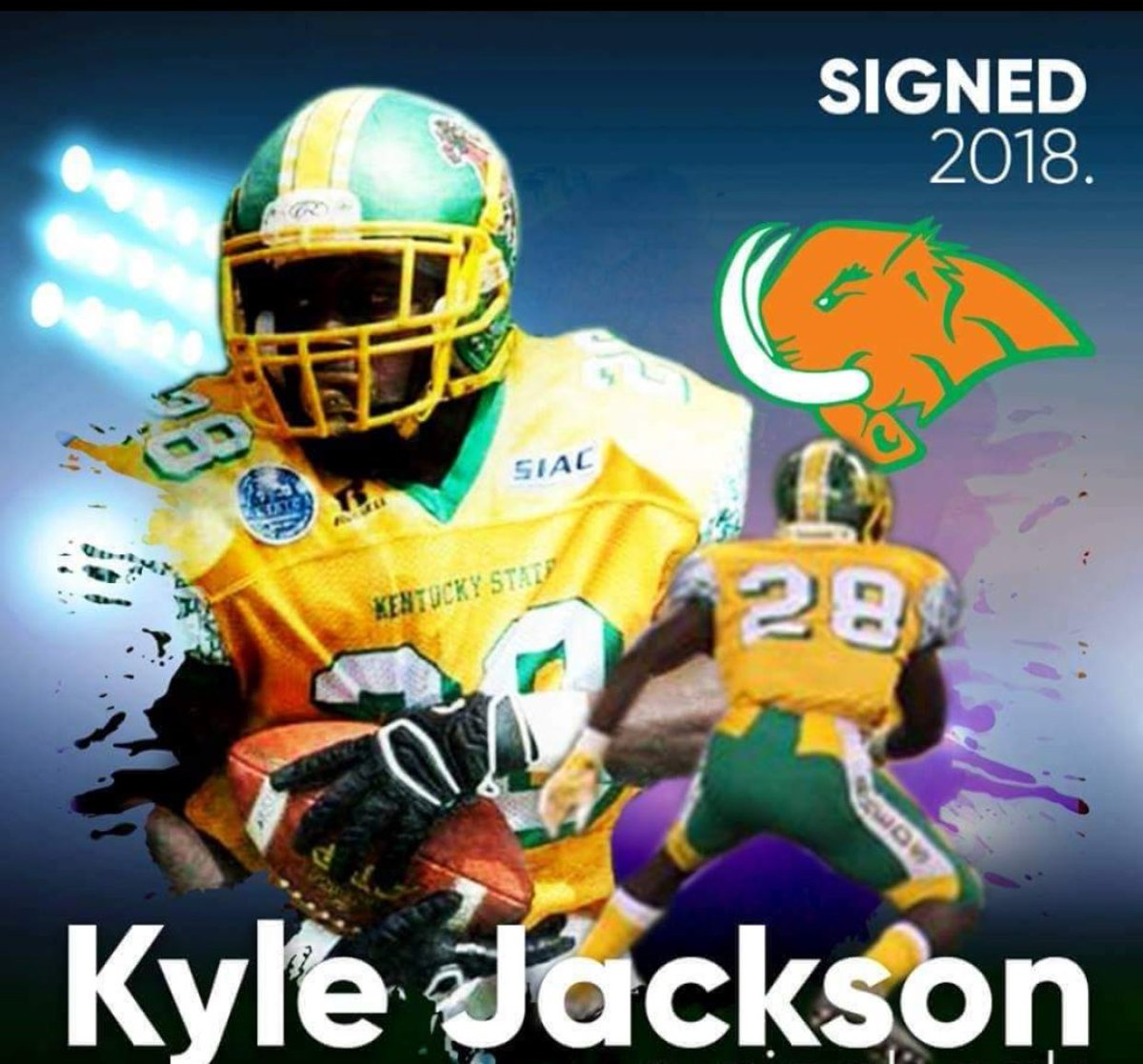 CallmeKyle_'s tweet photo. Welp today is a huge day, signed and became a pro athlete and is heading off to play in #Serbia for the 2018 season. I’m blessed and highly favored and thank you 🙏🏿 💪🏿💯🏈💰🔥 #blessed #runningback #football #pro #nfl #cfl #saafs https://t.co/EMxiQsulYY