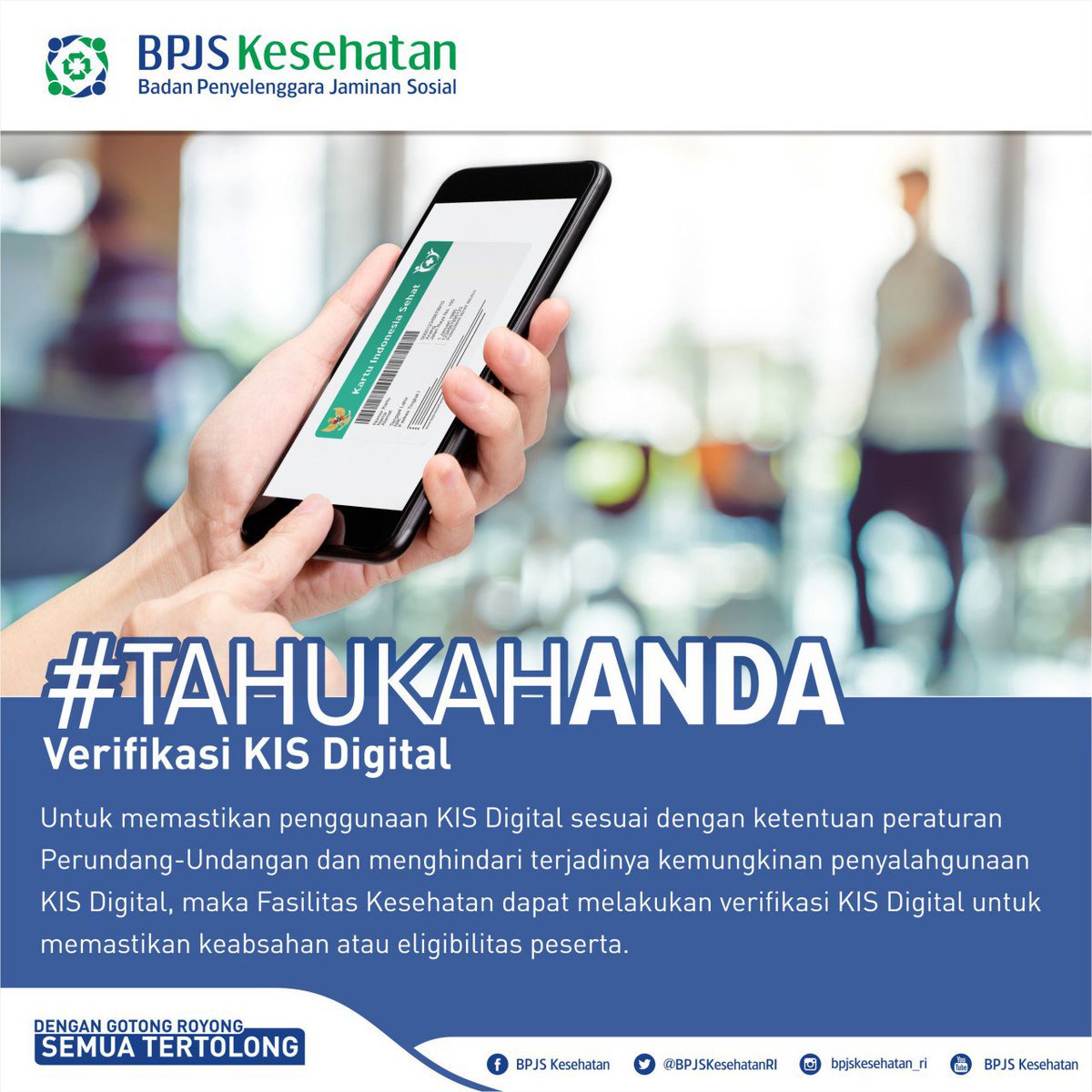 BPJSKesehatanRI's tweet photo. KIS Digital pun perlu diverifikasi sahabat sebelum digunakan https://t.co/8xoKHeyR0G