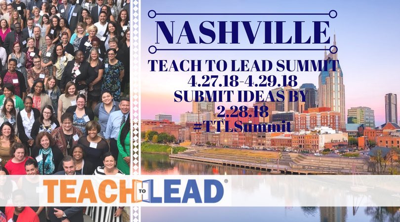 Join us in Nashville, TN for the next #TTLSummit! Submit an idea by February 28th: bit.ly/NashvilleTTLSu…