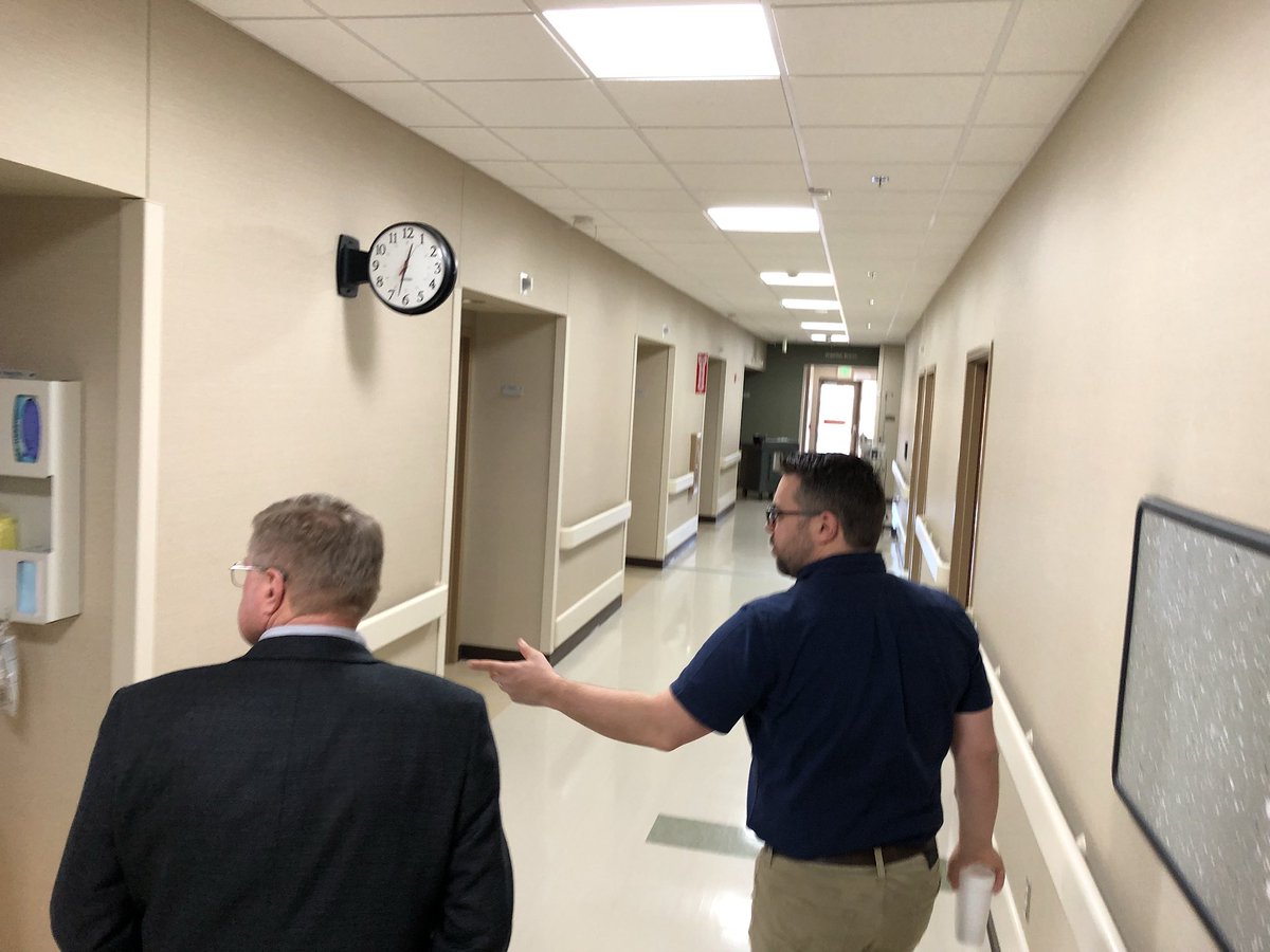 Great tour of the Kearny County Hospital this afternoon. They’re doing some pretty innovative stuff here and I’m so proud Hutton Construction was able to help them expand their operation. Our next Governor needs to make rural healthcare a priority.  #ksleg