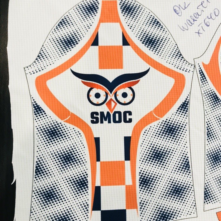 SMOC_Michigan's tweet photo. Color testing before the production run of SMOC gear arriving for the Flying Pig. https://t.co/lk6Vguxp0m