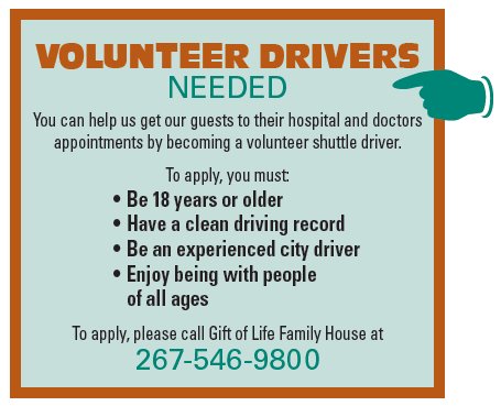 Howies_House's tweet photo. Want to get involved with the Family House? We’re looking for volunteers to drive our shuttle so we can help our guests get to their doctors appointments. 

Don’t live near the Family House but still want to help? Please spread the word by retweeting this post! https://t.co/hVcUn5VTN1