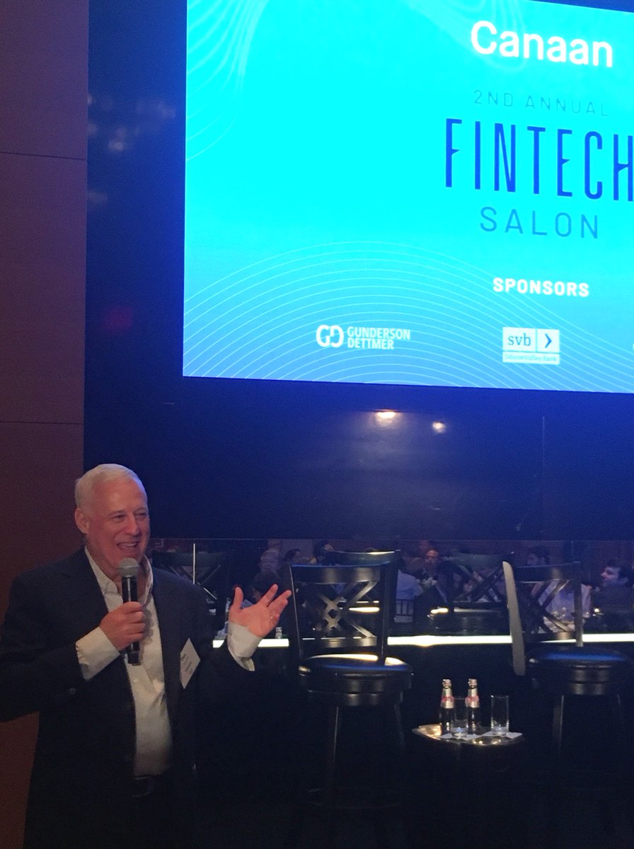 canaanpartners's tweet photo. Starting now: @canaanpartners #fintechsalon. @Dtcippy kicking the night off w/ a warm welcome to our all-star speakers: #ScottSanborn of @LendingClub, @jonstein of @betterment, @thompsonhutton of @sofi &amp; moderator @annairrera of @reuters https://t.co/TQe8iQvXLy