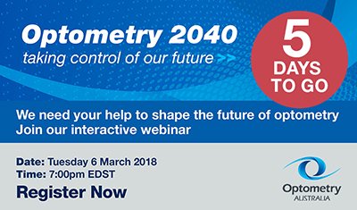 OptometryAus's tweet photo. Have you registered for our live webinar? It's free - and you can't afford to miss it! https://t.co/qoVHDXCuI9 https://t.co/APvCNDQTF8