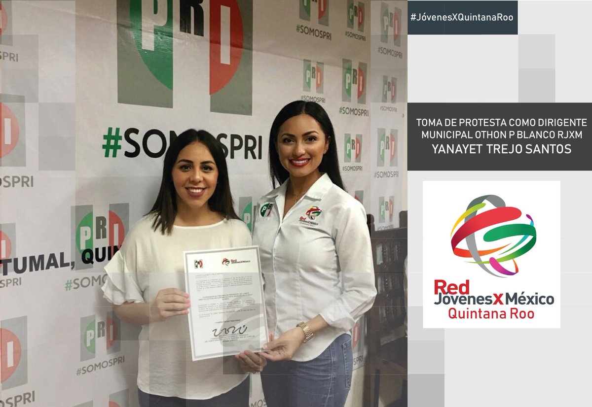 FabianFlota's tweet photo. Muchas Felicidades estimada @yanytrejo por tu nombramiento como Presidenta de la @rjxm_opb, somos la red más grande de #QRoo! @AnaAranaM https://t.co/1Rf0IdfqRt